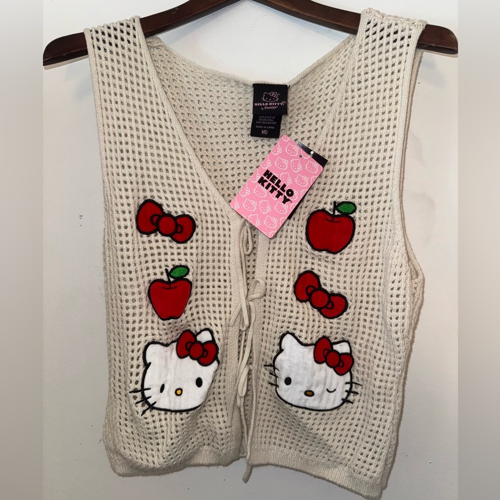 Sanrio Hello Kitty White Knit Vest